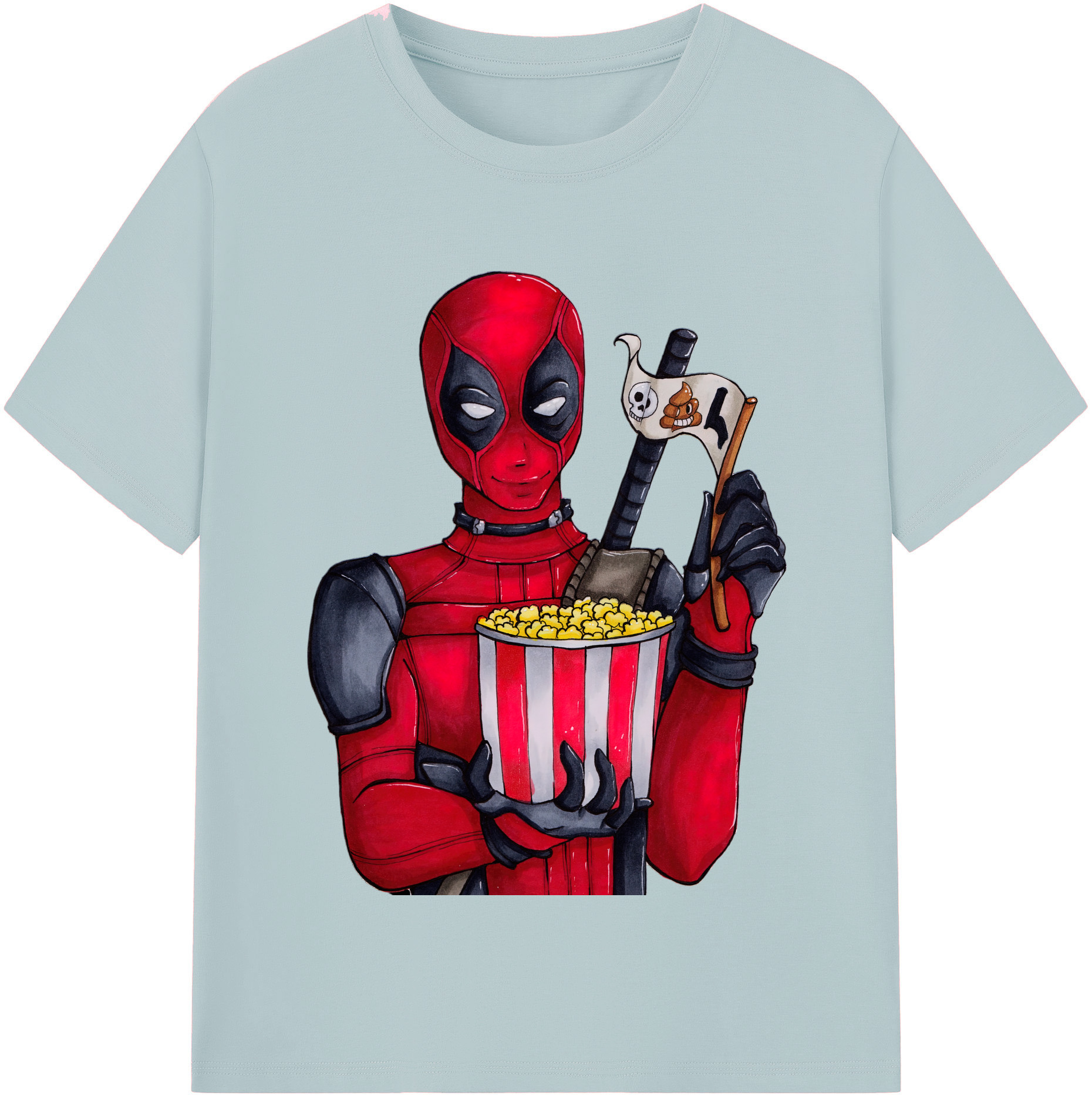 （画像用） Deadpool デッドプール 綿100％半袖Tシャツ（フロントプリント）